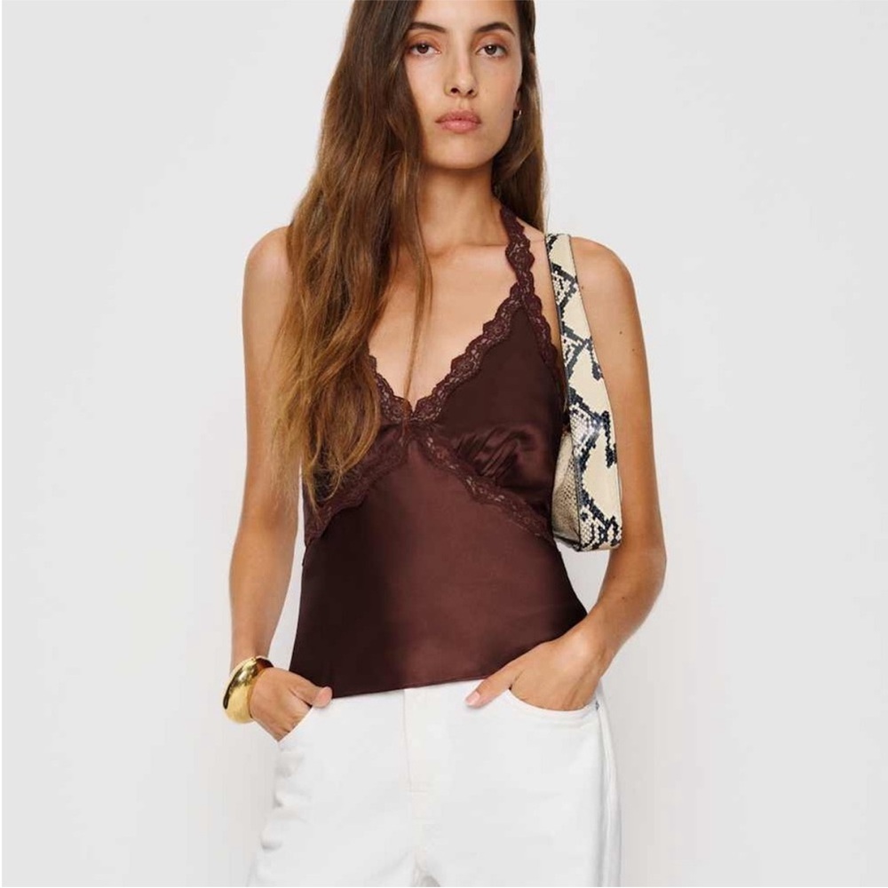 Reformation Monica Silk Top